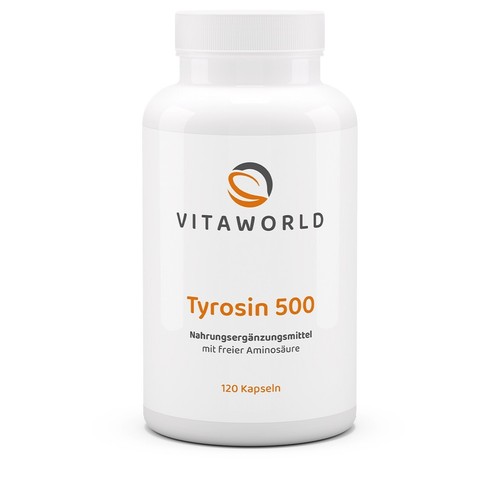 Vita world tyrosin 500mg 120 - l-tyrosin,